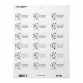 花はっきりした住所ラブル ラベル (フルシート)