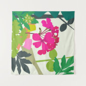 花はっきりした咲きゲラニウムフロリモダンスト タペストリー (正面(横))