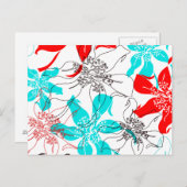 花はっきりした咲き ポストカード (正面/裏面)