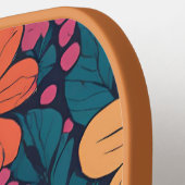 花はっきりした柄モダン植物カスタム ピックルボールラケット (左詳細)