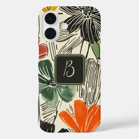 花はっきりした柄モノグラム Case-Mate iPhoneケース (裏面)