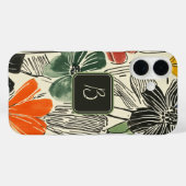 花はっきりした柄モノグラム Case-Mate iPhoneケース (裏面 (横))