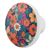 花はっきりした模様花モダン飾り セラミックノブ (右)