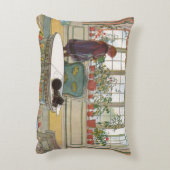 花はカール・ラーソンによる窓際の窓辺 アクセントクッション (裏面(縦))