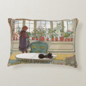 花はカール・ラーソンによる窓際の窓辺 アクセントクッション (裏面)