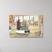 花はカール・ラーソンによる窓際の窓辺 キャンバスプリント (正面)
