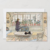 花はカール・ラーソンによる窓際の窓辺 サンキューカード (正面)