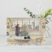 花はカール・ラーソンによる窓際の窓辺 サンキューカード (スタンド正面)