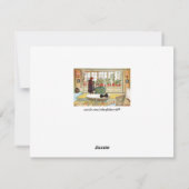 花はカール・ラーソンによる窓際の窓辺 シーズンカード (裏面)