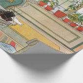 花はカール・ラーソンによる窓際の窓辺 ラッピングペーパー (角)