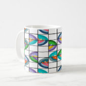 花はコーヒーマグを分割 コーヒーマグカップ (正面左)