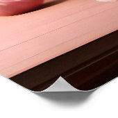 花はバレンタインのブークレッド・ピンクを愛する ポスター (角)