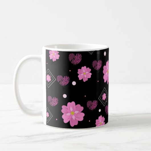 花はバレンタインを愛する コーヒーマグカップ (左)