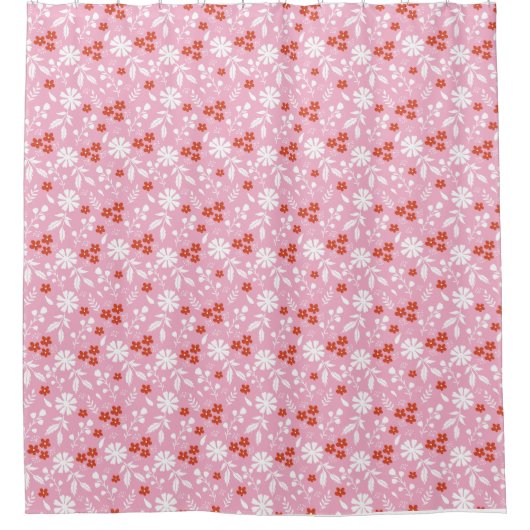 花は世界に色を付ける シャワーカーテン (正面)