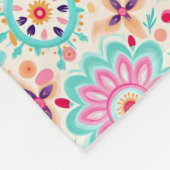 花は世界に色を付ける フリースブランケット (角)