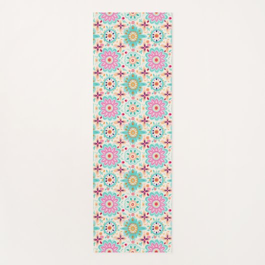 花は世界に色を付ける ヨガマット (正面)