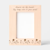 花は友達が色を世界に持ち込むようなものだ5x7 レーザー彫刻フレーム (正面)