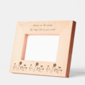 花は友達が色を世界に持ち込むようなものだ レーザー彫刻フレーム (左)