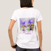 花は土が笑うので百合の庭を植える Tシャツ (裏面)