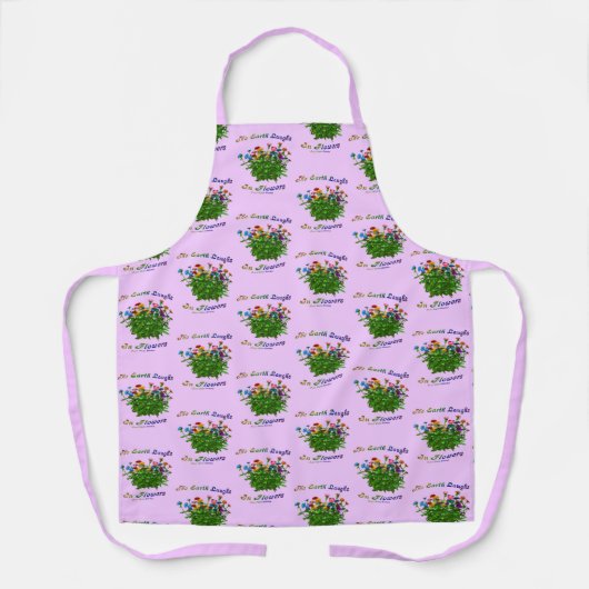 花は土感動的引用文 エプロン (正面)