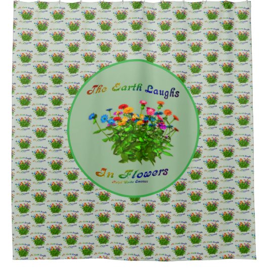 花は土感動的引用文 シャワーカーテン (正面)