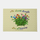 花は土感動的引用文 ドアマット (正面)