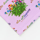 花は土感動的引用文 フリースブランケット (角)