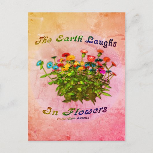 花は土感動的引用文 ポストカード (正面)