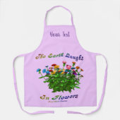 花は土感動的笑い エプロン (正面)