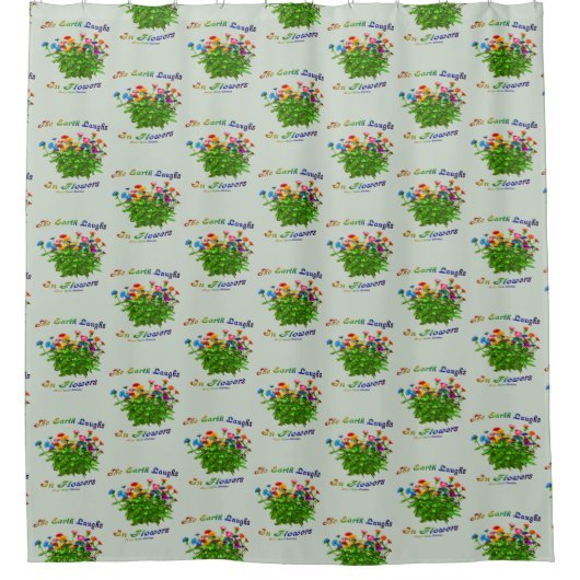 花は土感動的笑 シャワーカーテン (正面)