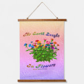 花は土感動的 吊り下げ型タペストリー (正面)