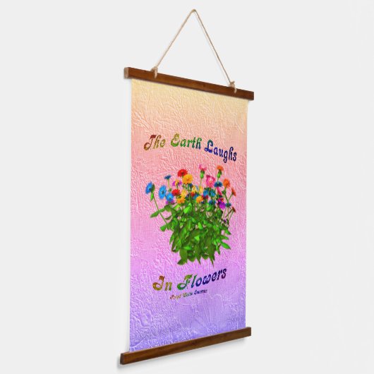 花は土感動的 吊り下げ型タペストリー (傾斜あり)