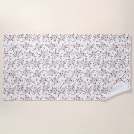 花は地楽 ビーチタオル (正面)