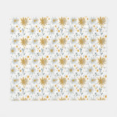 花は地球の言葉 フリースブランケット (正面(横))