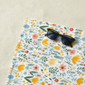 花は天使のアルファベット ビーチタオル (インサイチュ)