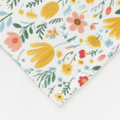 花は天使のアルファベット フリースブランケット (角)