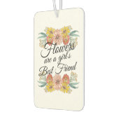 花は女の子の友最高の達である-《植物》百日草アート カーエアーフレッシュナー (左)