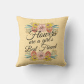 花は女の子の友最高の達である-《植物》百日草アート クッション (裏面)