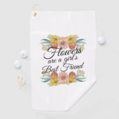 花は女の子の友最高の達である-《植物》百日草アート ゴルフタオル (インサイチュ)