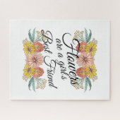 花は女の子の友最高の達である-《植物》百日草アート ジグソーパズル (横)