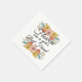 花は女の子の友最高の達である-《植物》百日草アート スタンダードカクテルナプキン (角)