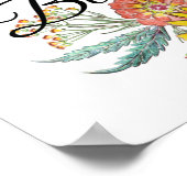 花は女の子の友最高の達である-《植物》百日草アート ポスター (角)