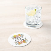 花は女の子の友最高の達である-《植物》百日草アート ラウンドペーパーコースター (インサイチュ)