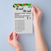 花は彼は彼女はシャワーゲームカードフライヤーと言った チラシ (ハンドル)