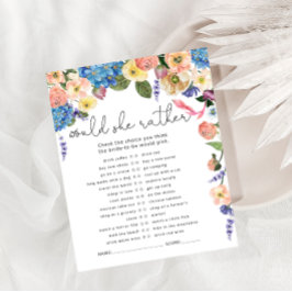 花は彼女はむしろブライダルシャワーゲーム