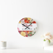 花は必ず良いアイディア ラウンド壁時計 (ホーム)