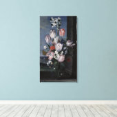 花は水晶の花瓶， 1652 キャンバスプリント (インサイチュ (ウッドフロア))