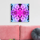 花は白と黒の抽象芸術 キャンバスプリント (インサイチュ (リビング))