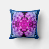 花は白と黒の抽象芸術 クッション (裏面)