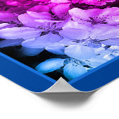 花は白と黒の抽象芸術 ポスター (角)